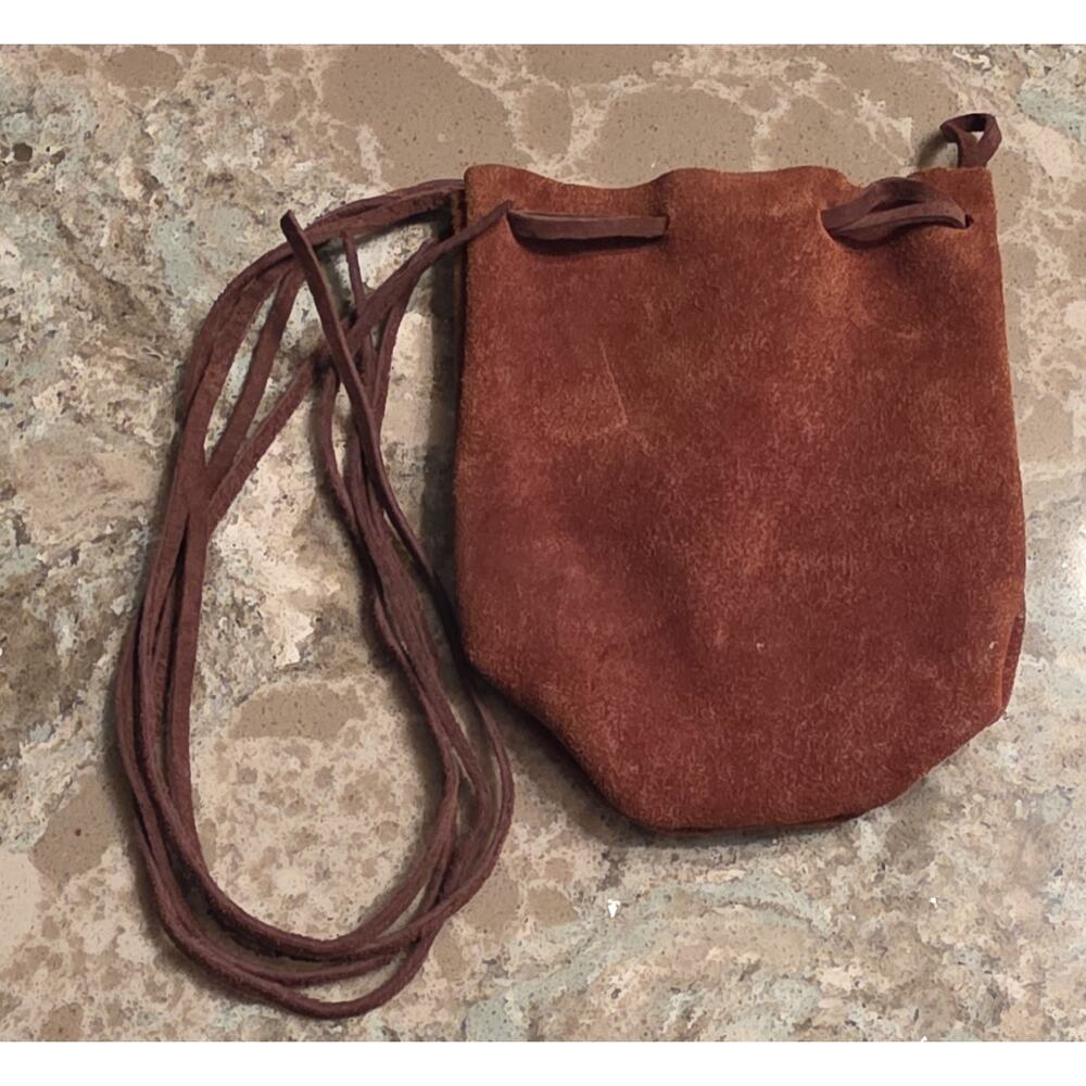Small Leather Drawstring Pouch ▪︎ Reenactment, LARPing, Costume, Etc.